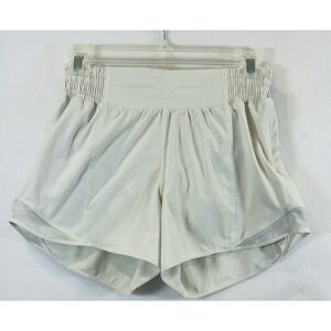 Lululemon Hotty Hot Short Women's 4 Bone Lined Running Yoga Athletic Gym Running